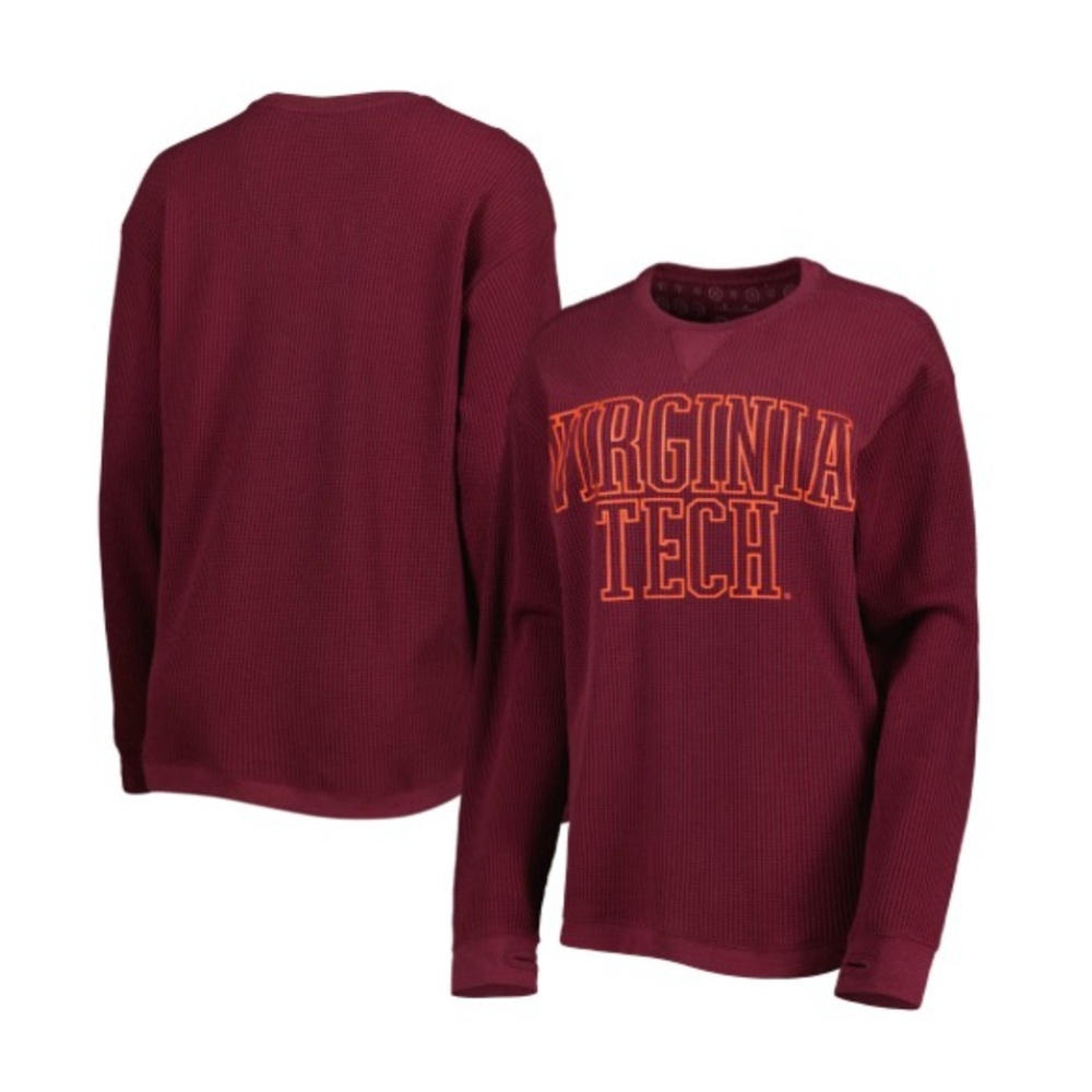 Virginia Tech Maroon Long Sleeve Shirt Plus Size Small